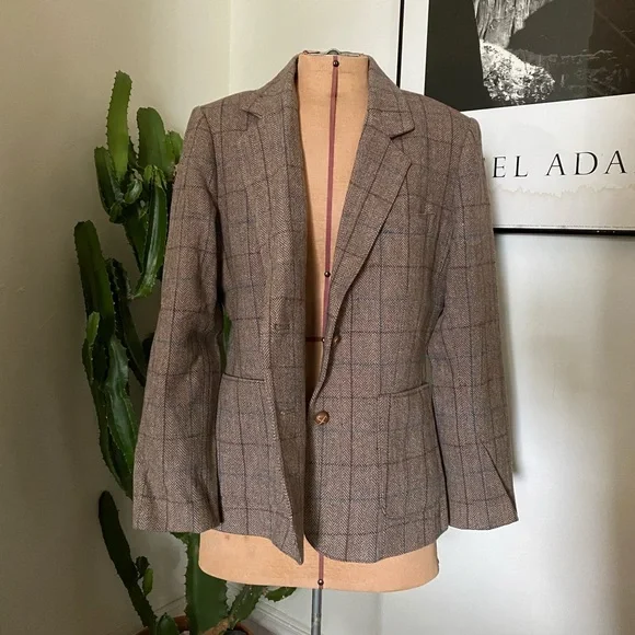 Vintage Plaid Blazer - Picture 2 of 3